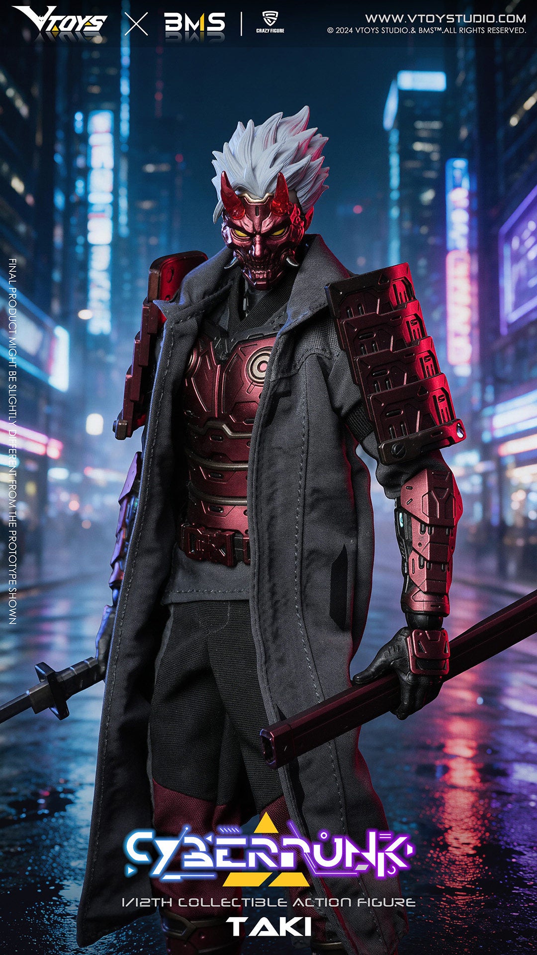 1:12 Cyberpunk Taki Dawn Break Crimson Red WF2026 Limited Edition Action Figure