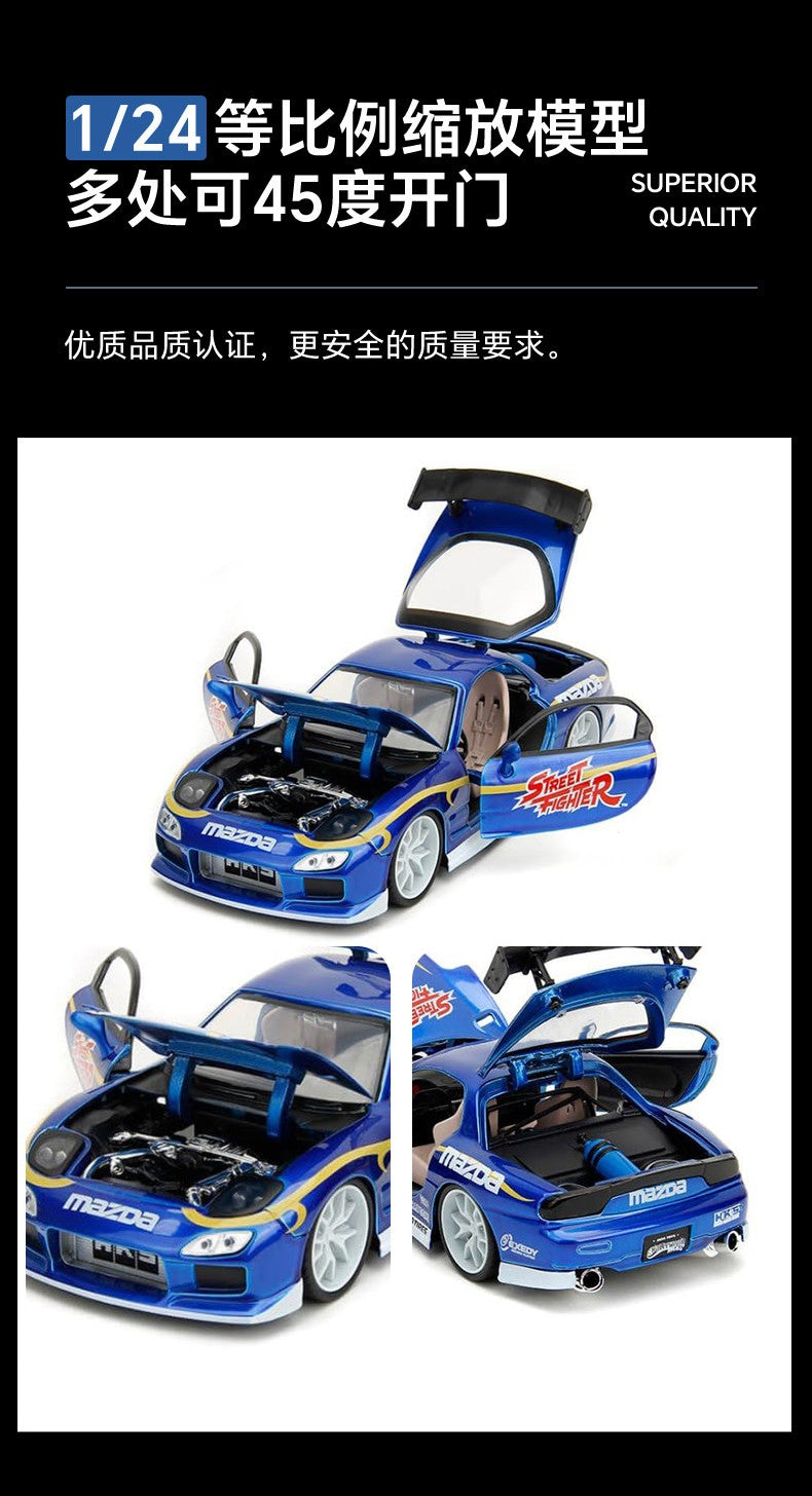 1:24 Chun-Li & 1993 Mazda RX-7 Alloy Model Car