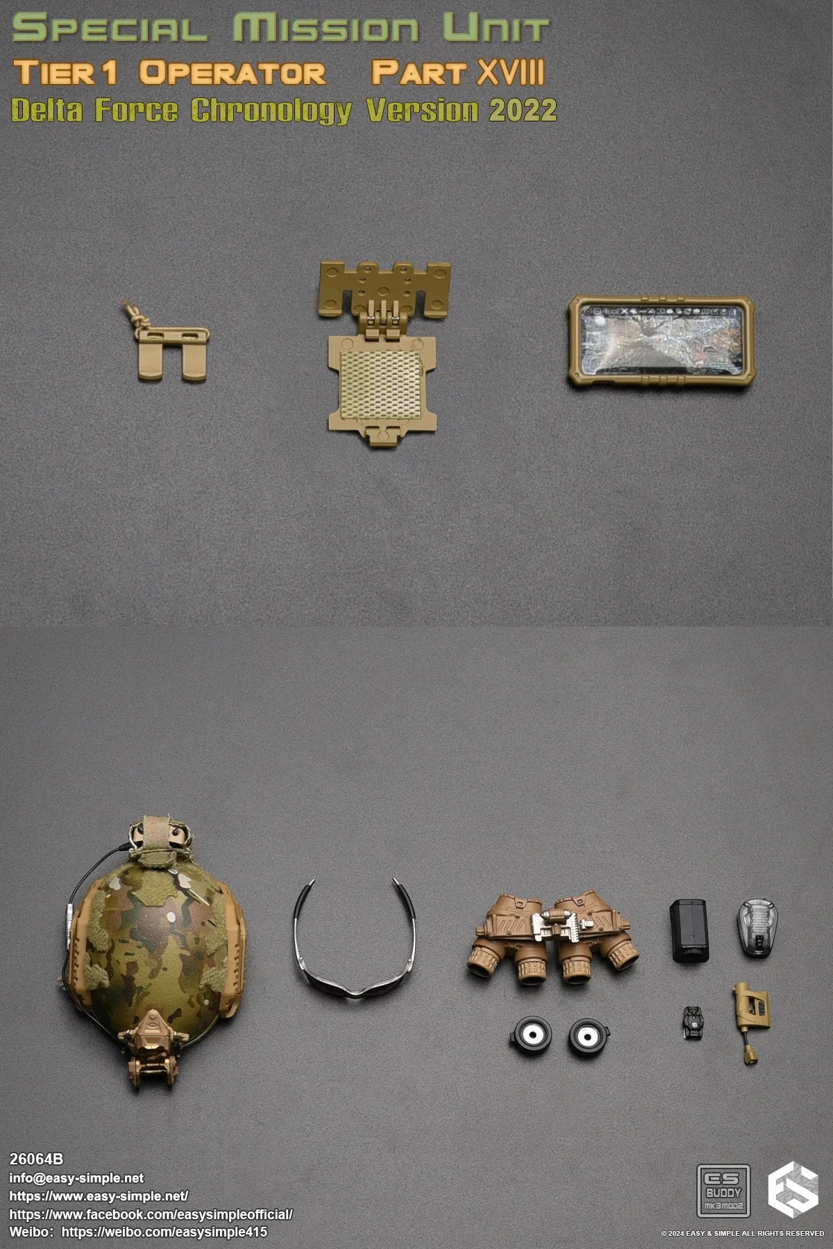 Easy & Simple - 1:6 Tier 1 Operator Part XVIII Delta Force Chronology 2022 Action Figure (Version B) - inshobby.com