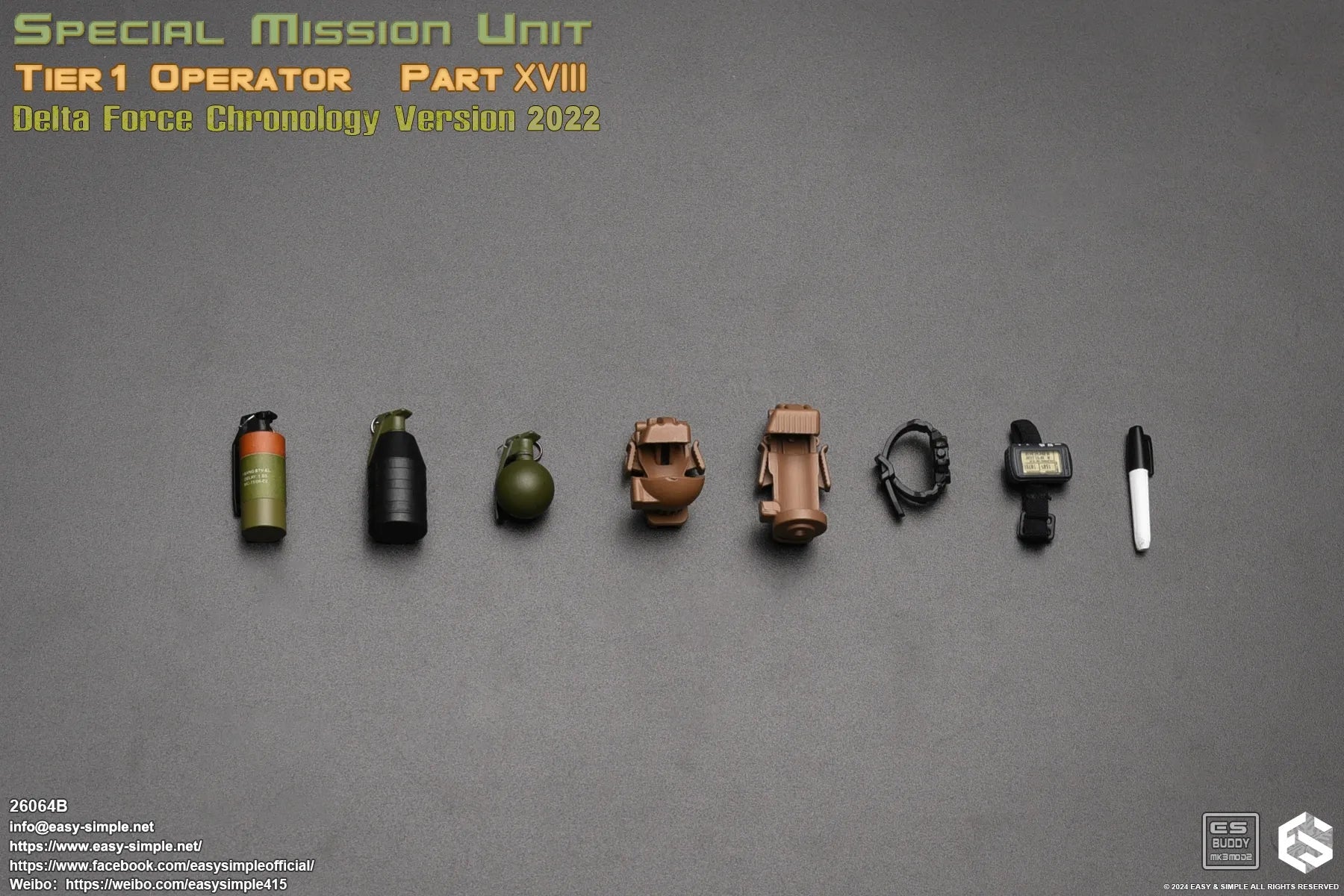 Easy & Simple - 1:6 Tier 1 Operator Part XVIII Delta Force Chronology 2022 Action Figure (Version B) - inshobby.com