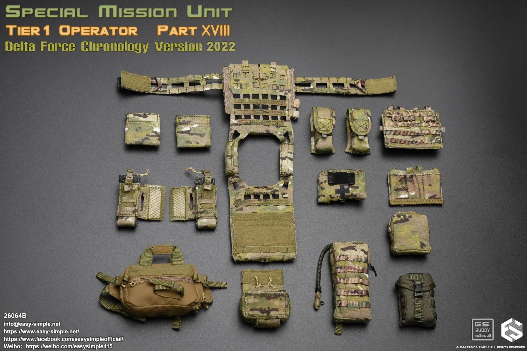Easy & Simple - 1:6 Tier 1 Operator Part XVIII Delta Force Chronology 2022 Action Figure (Version B) - inshobby.com