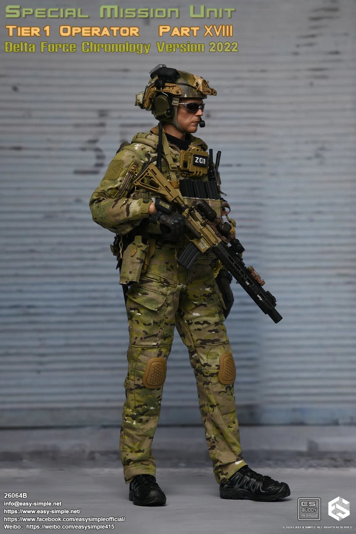 Easy & Simple - 1:6 Tier 1 Operator Part XVIII Delta Force Chronology 2022 Action Figure (Version B) - inshobby.com