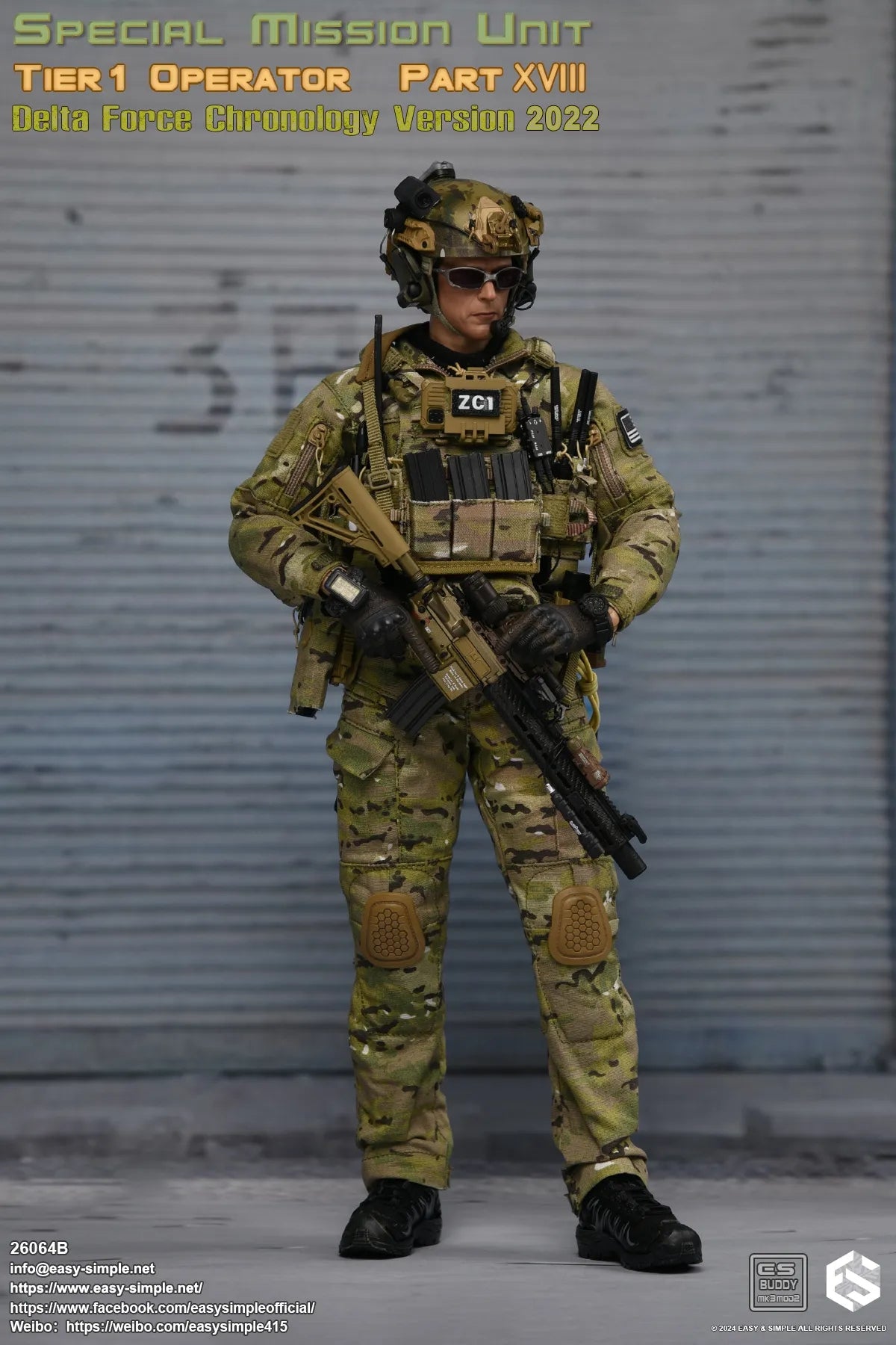 Easy & Simple - 1:6 Tier 1 Operator Part XVIII Delta Force Chronology 2022 Action Figure (Version B) - inshobby.com