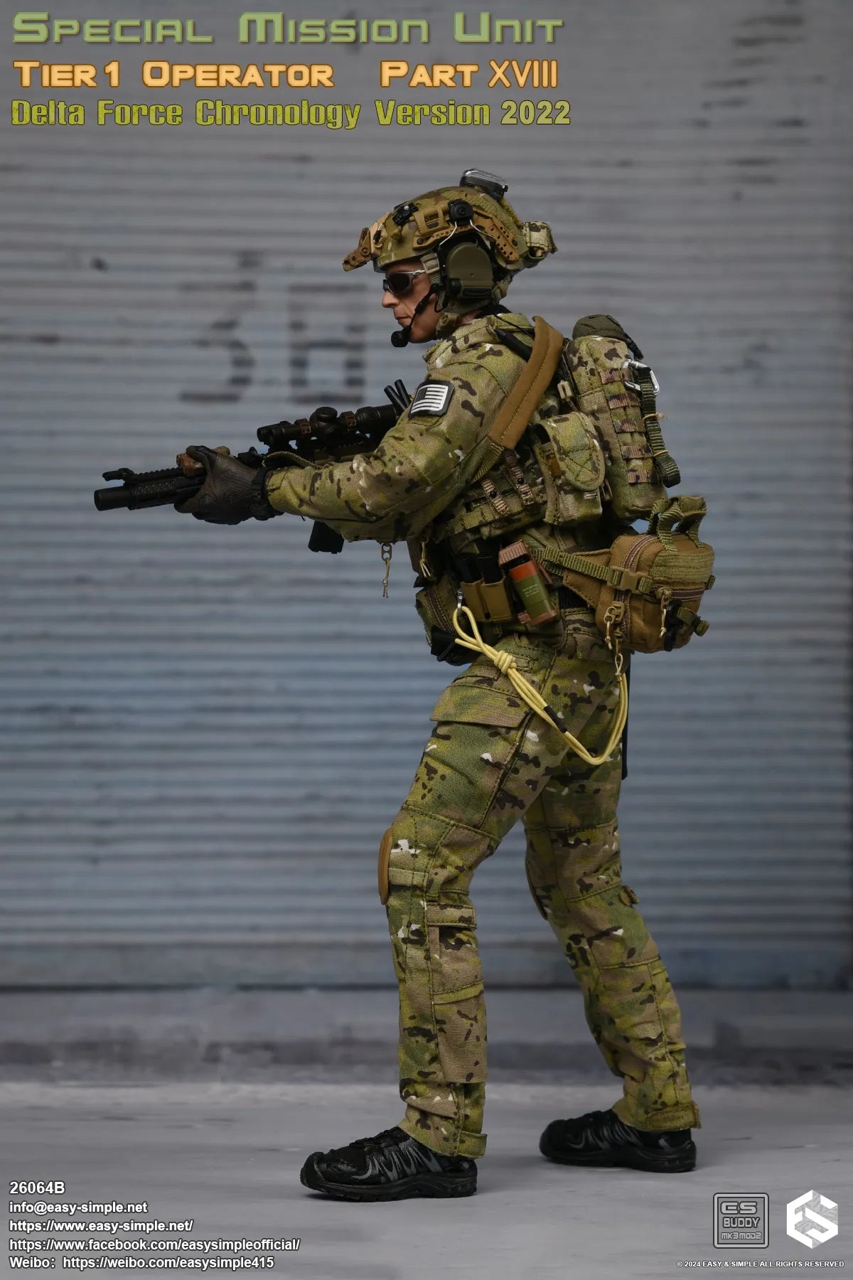 Easy & Simple - 1:6 Tier 1 Operator Part XVIII Delta Force Chronology 2022 Action Figure (Version B) - inshobby.com