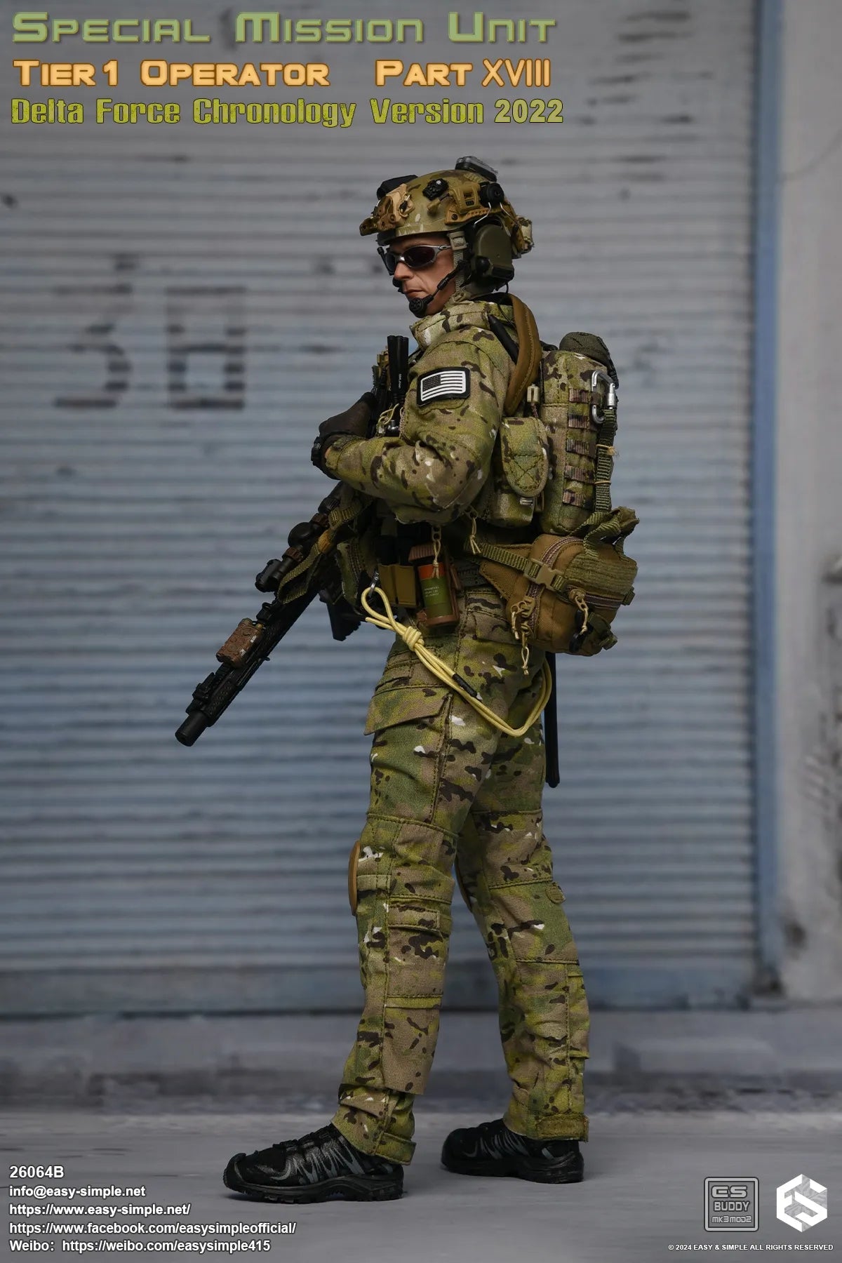 Easy & Simple - 1:6 Tier 1 Operator Part XVIII Delta Force Chronology 2022 Action Figure (Version B) - inshobby.com