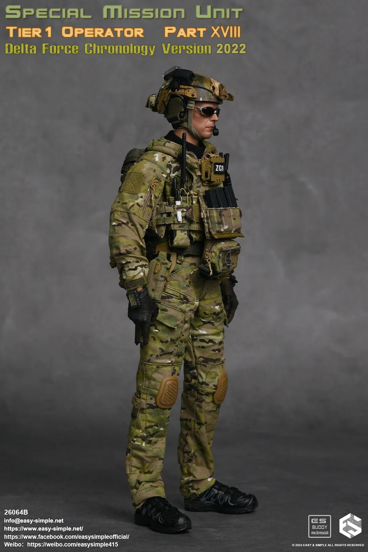 Easy & Simple - 1:6 Tier 1 Operator Part XVIII Delta Force Chronology 2022 Action Figure (Version B) - inshobby.com