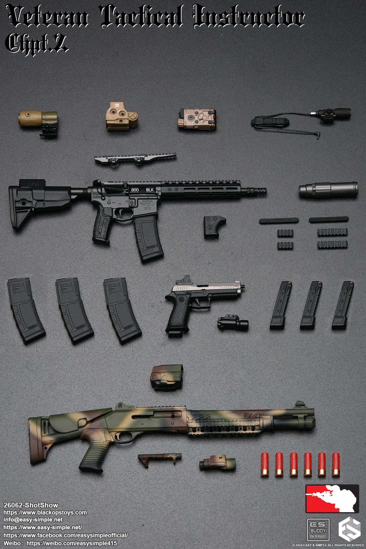 Easy & Simple - 1:6 Veteran Tactical Instructor Action Figure (SS ShotShow Version) - inshobby.com