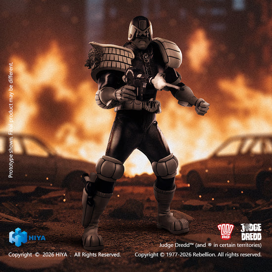 1:12 Judge Dredd Black & White Version Action Figure