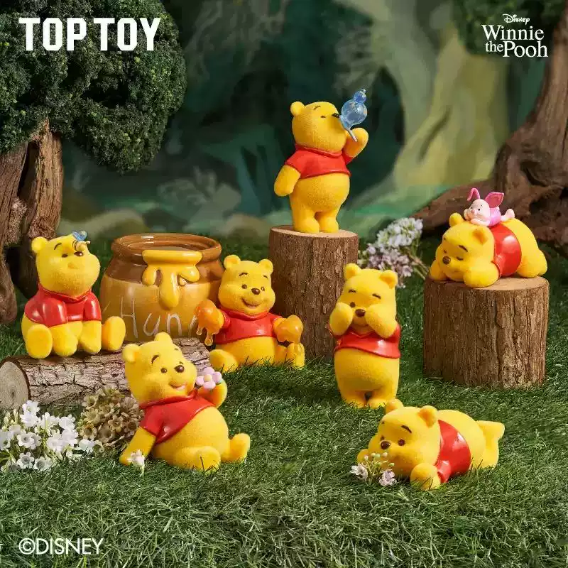 Winnie the Pooh Happy Everyday Flocking Mini Figure