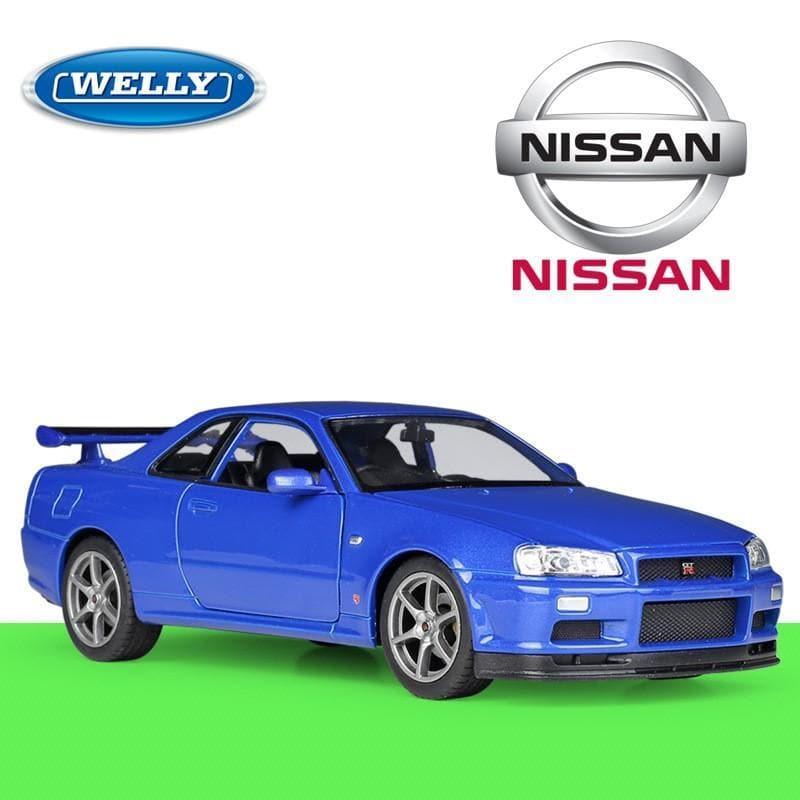 1:24 Nissan Skyline GT-R R34 Alloy Model Car