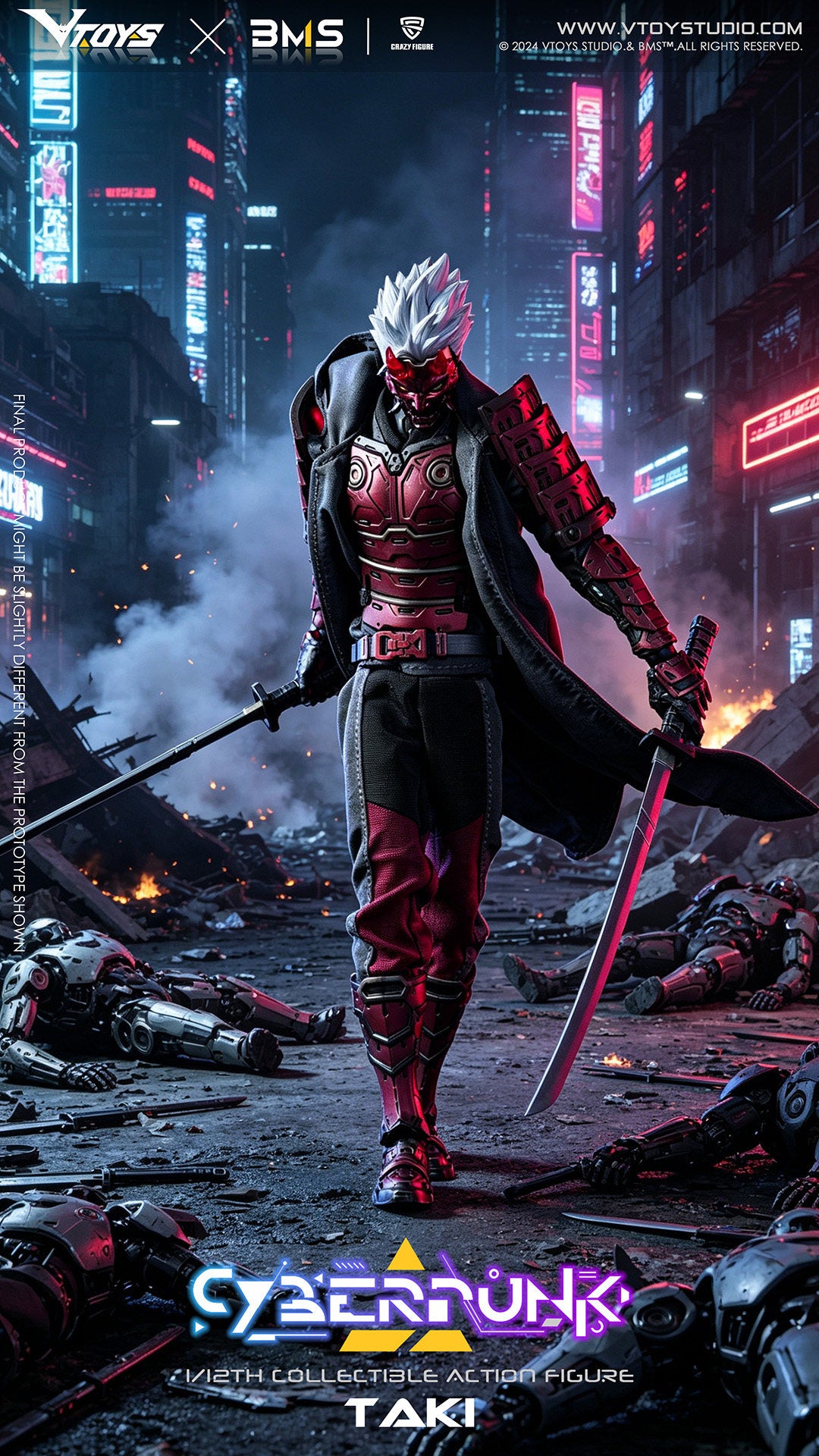 1:12 Cyberpunk Taki Dawn Break Crimson Red WF2026 Limited Edition Action Figure