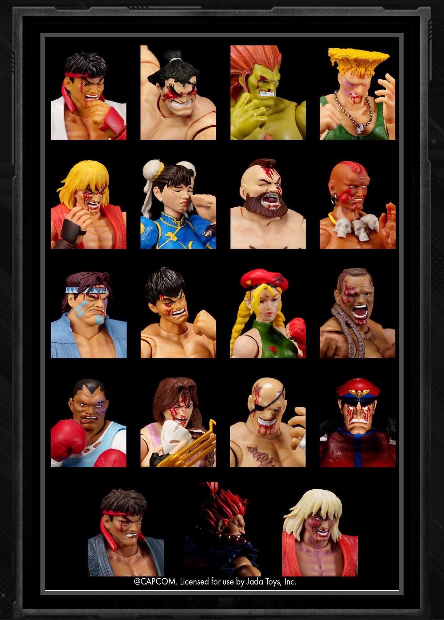 FIGHTER'S HISTORY インストラクションセット 1:12 Street FIghter II Game Over Continue Head Sculpt Set SDCC Accesso