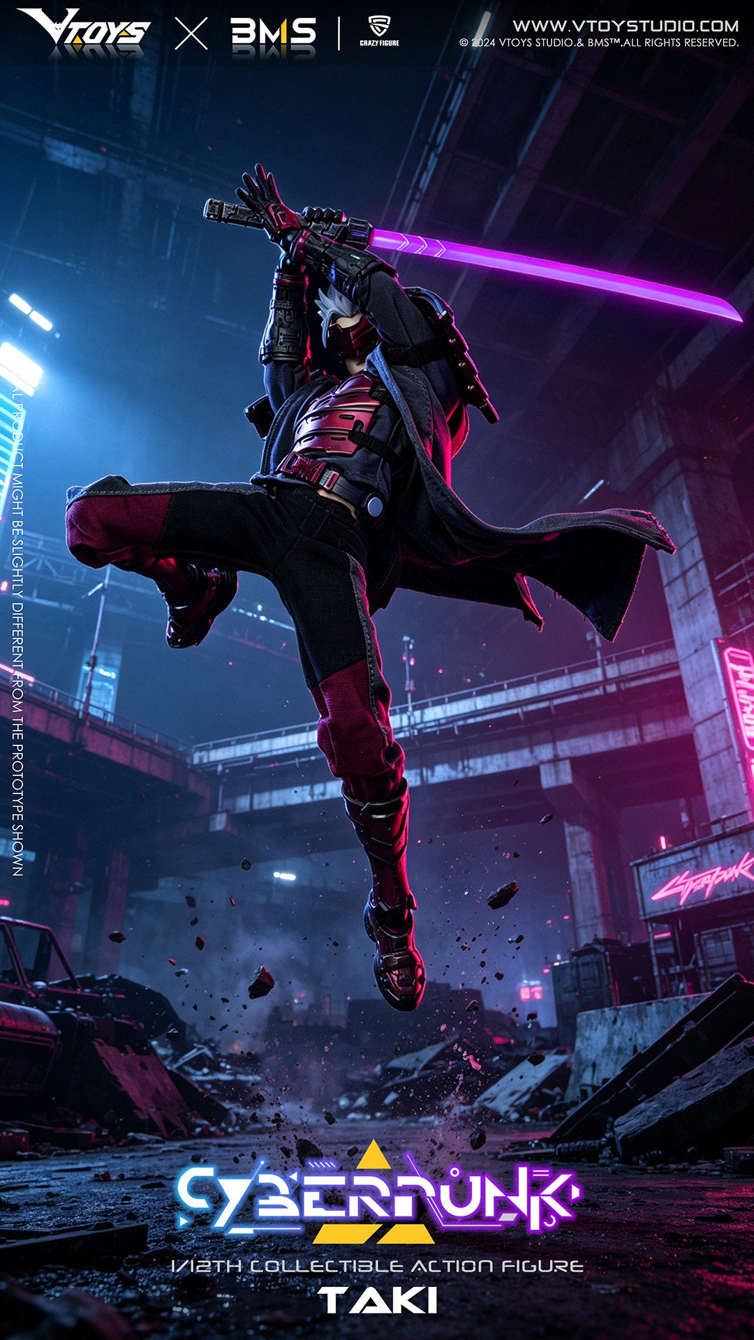 1:12 Cyberpunk Taki Dawn Break Crimson Red WF2026 Limited Edition Action Figure