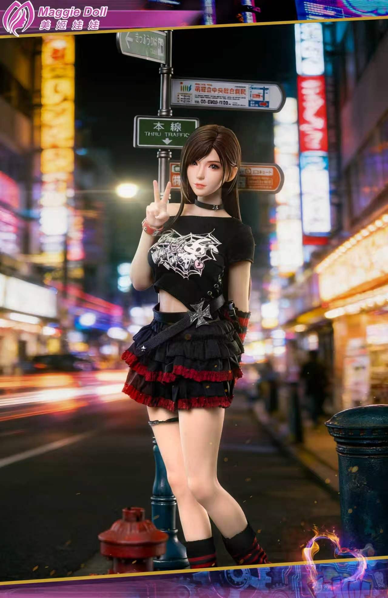 1:6 Cyberpunk Girl Tifa Seamless Action Figure