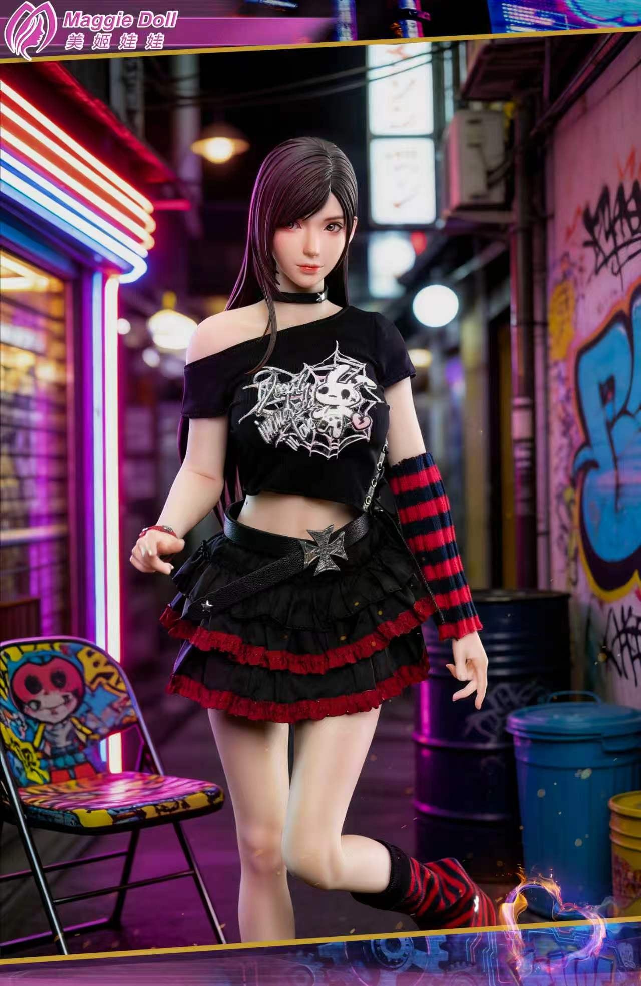 1:6 Cyberpunk Girl Tifa Seamless Action Figure