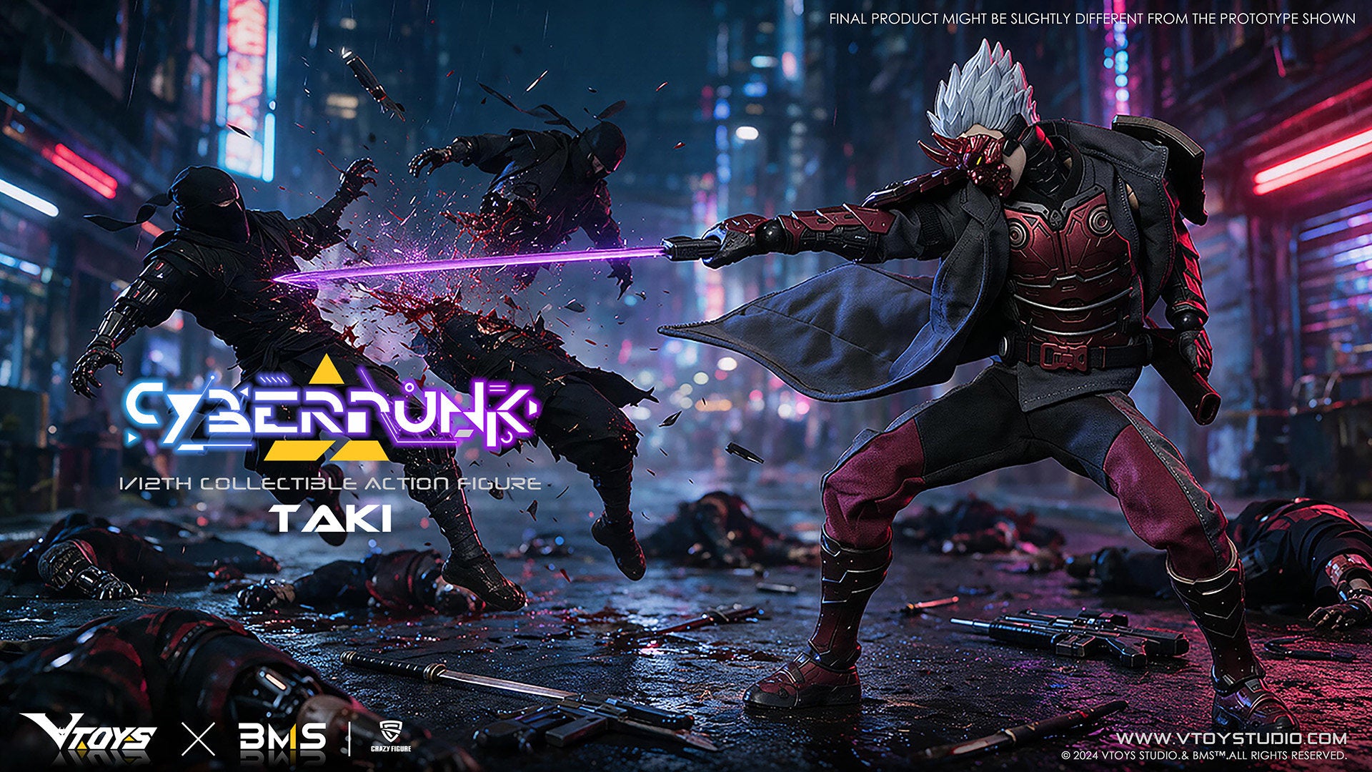 1:12 Cyberpunk Taki Dawn Break Crimson Red WF2026 Limited Edition Action Figure