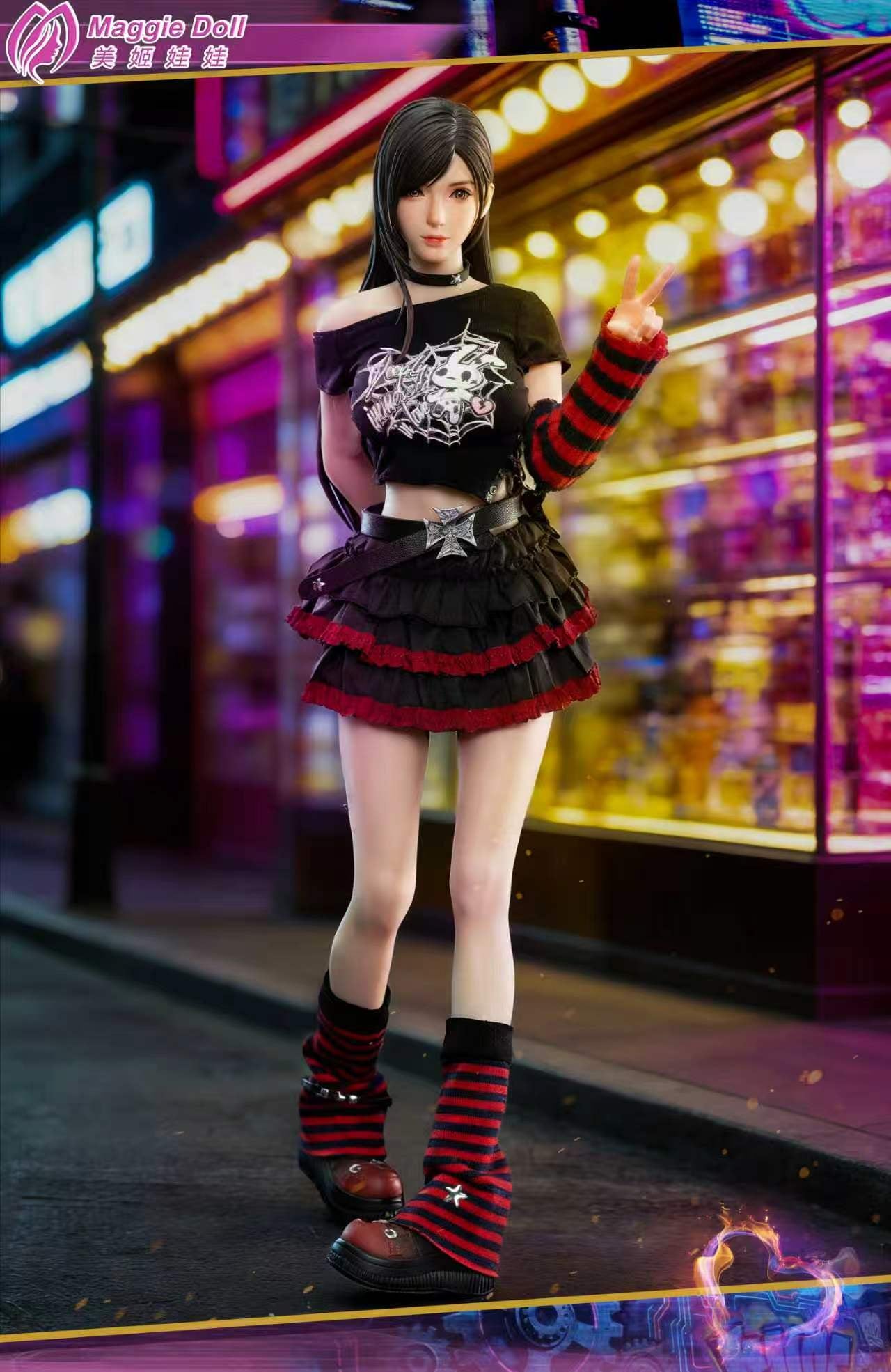 1:6 Cyberpunk Girl Tifa Seamless Action Figure