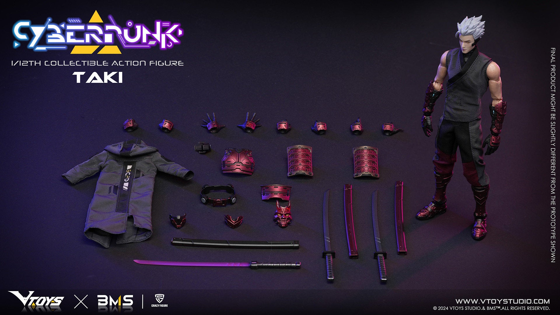 1:12 Cyberpunk Taki Dawn Break Crimson Red WF2026 Limited Edition Action Figure