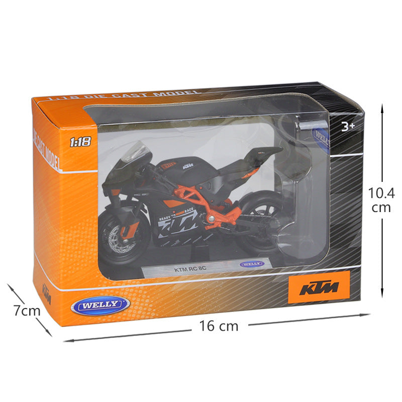 1:18 KTM RC8 8C 오토바이 합금 모델 자동차