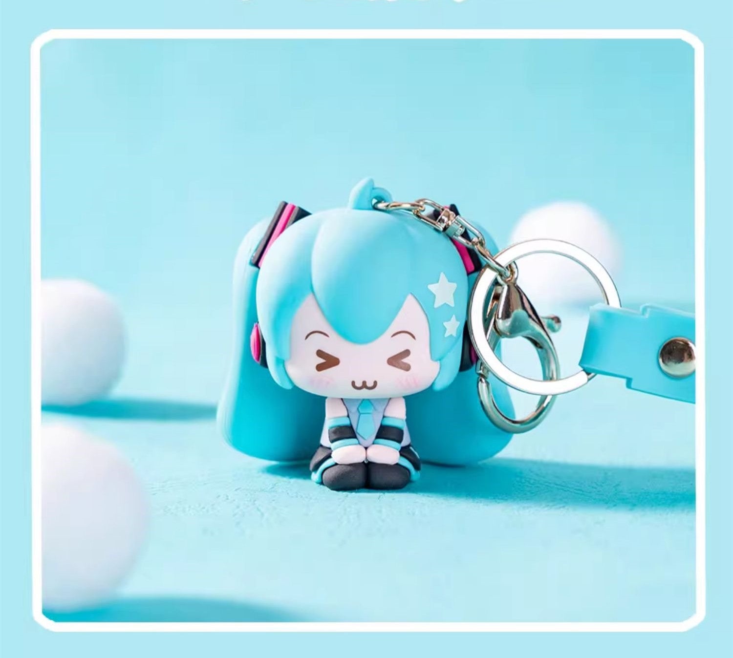 Porte-clés figurine souple Hatsune Miku