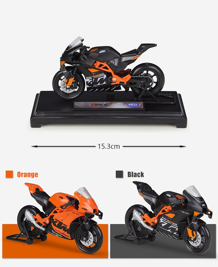 1:18 KTM RC8 8C 오토바이 합금 모델 자동차