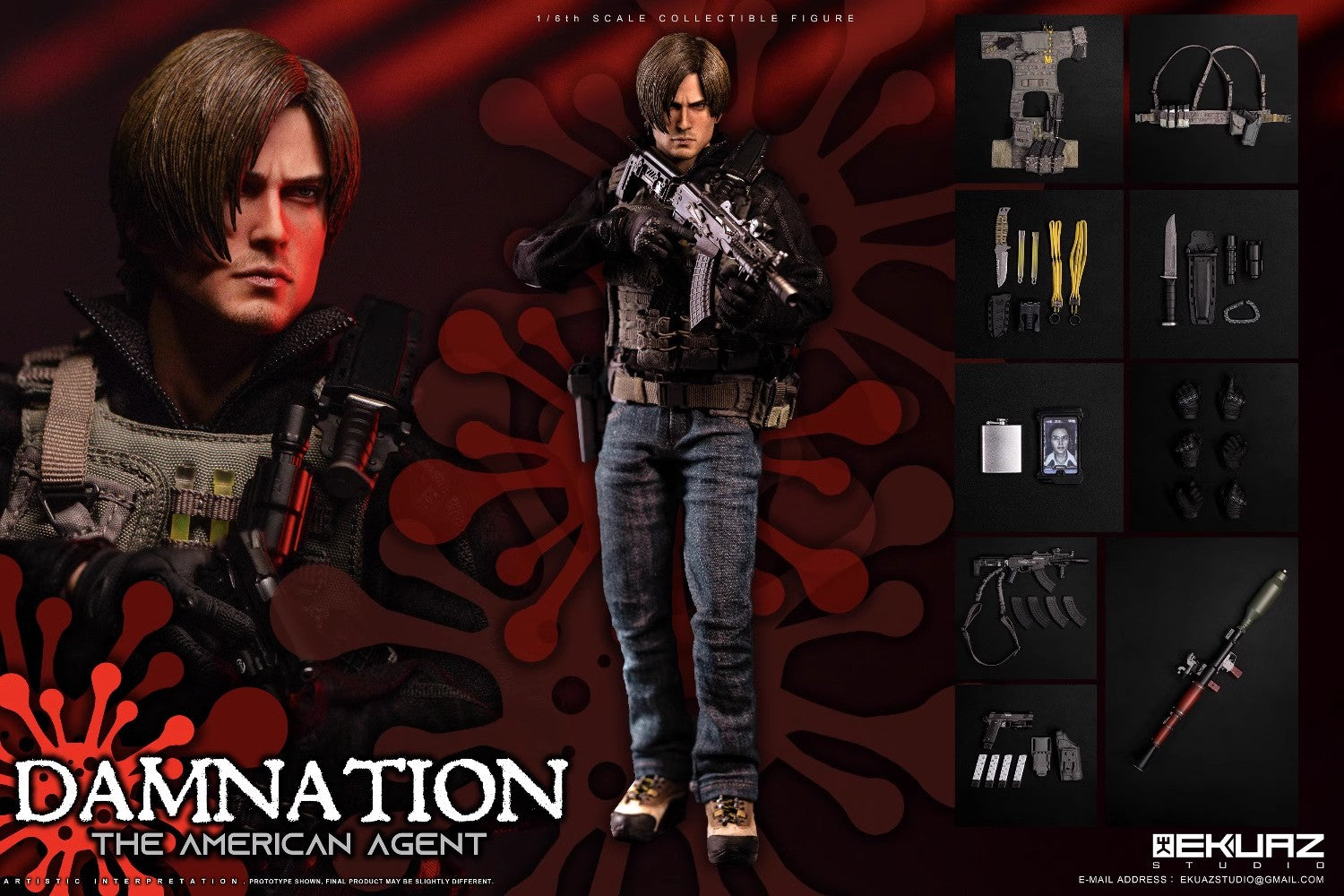 1:6 Damnation, la figurine d'action de l'agent américain