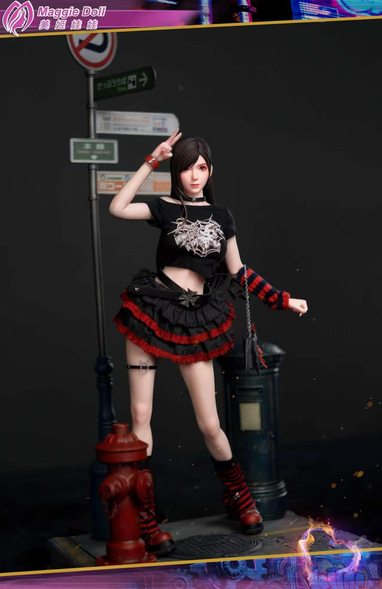 1:6 Cyberpunk Girl Tifa Seamless Action Figure