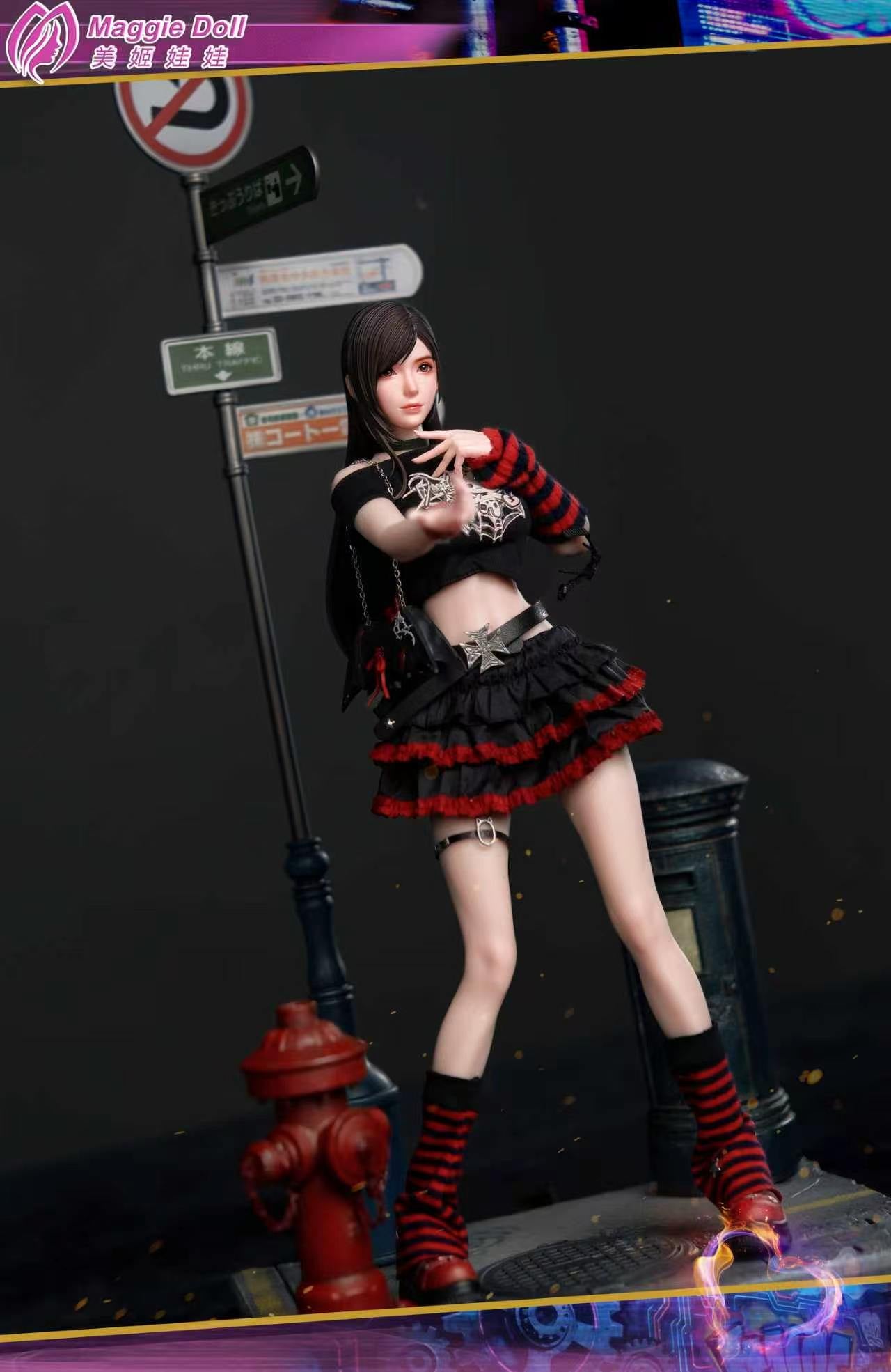 1:6 Cyberpunk Girl Tifa Seamless Action Figure