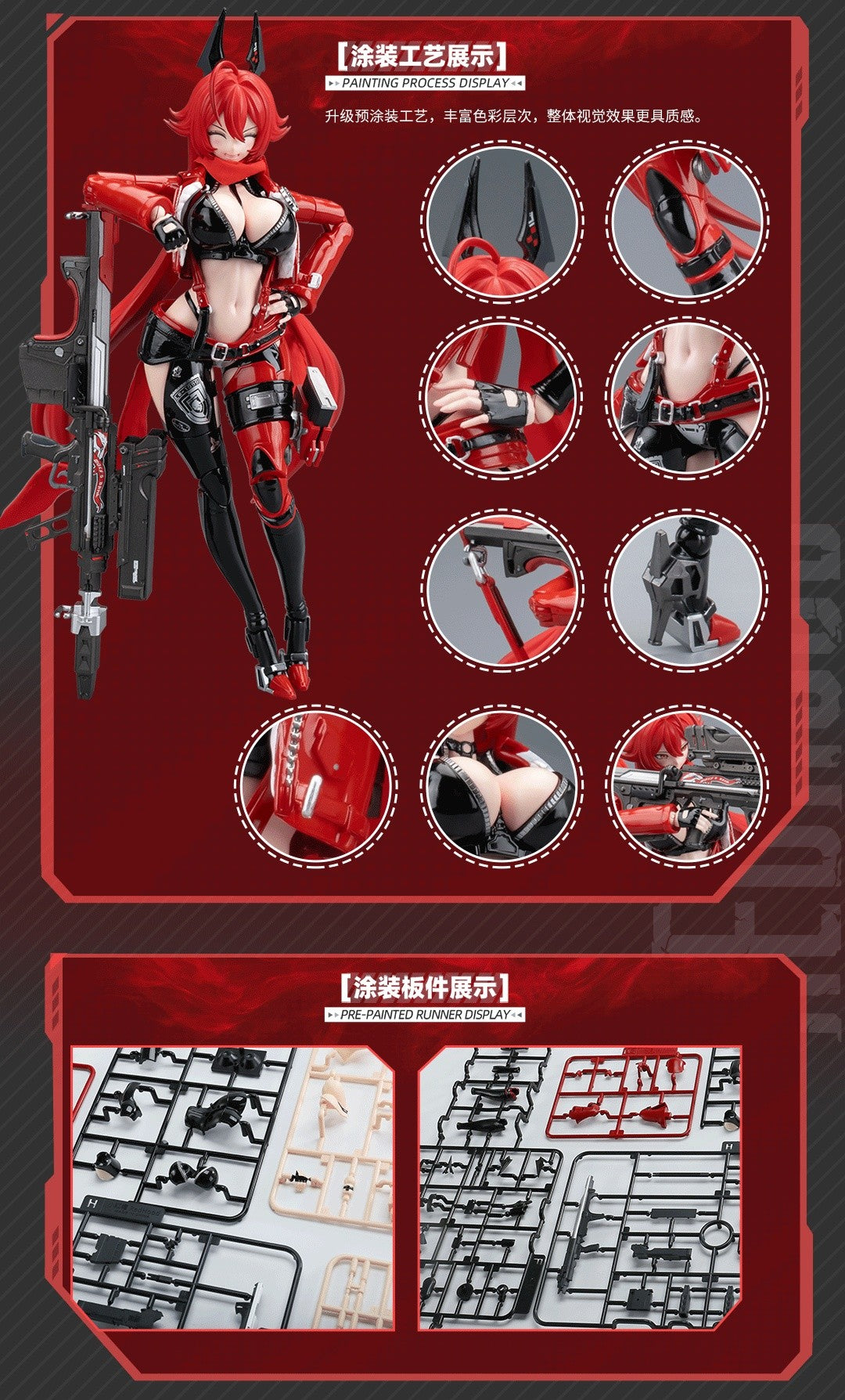 1:12 Goddess of Victory: Nikke Red Hood Model Kit Action Figure
