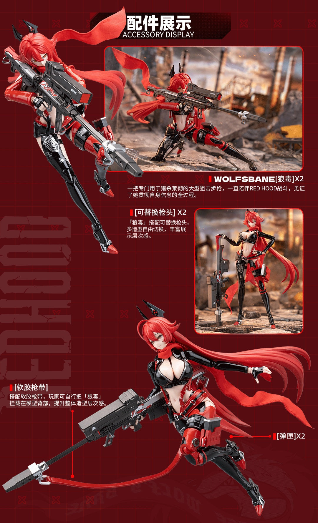 1:12 Goddess of Victory: Nikke Red Hood Model Kit Action Figure