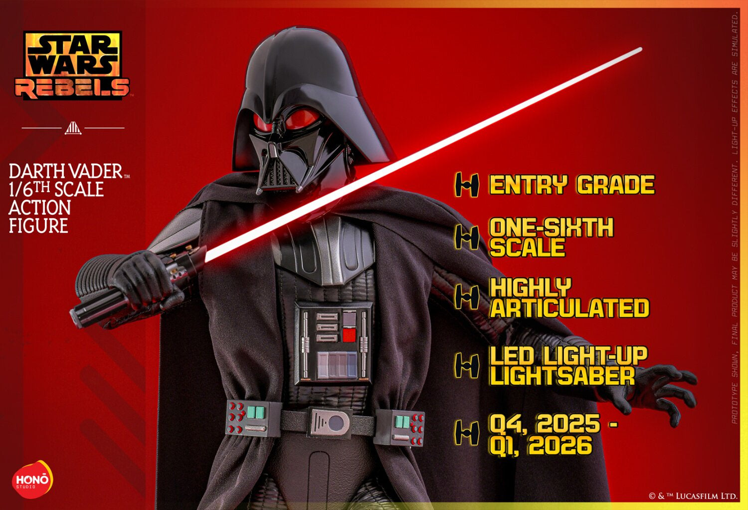 1:6 Darth Vader Star Wars Rebels Action Figure
