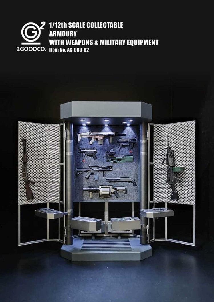 2GoodCo - 1:12 Armoury with Military Weapons Display Box