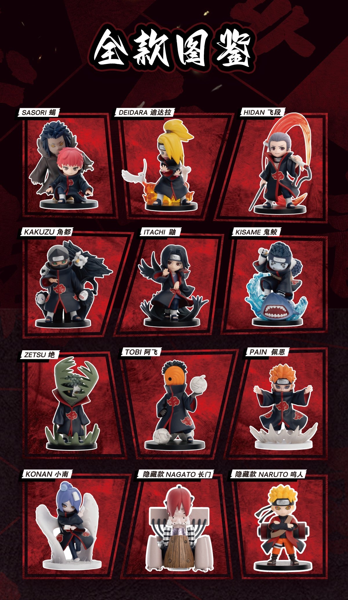 Naruto Shippuden Akatsuki Organisation Series Mini Figure