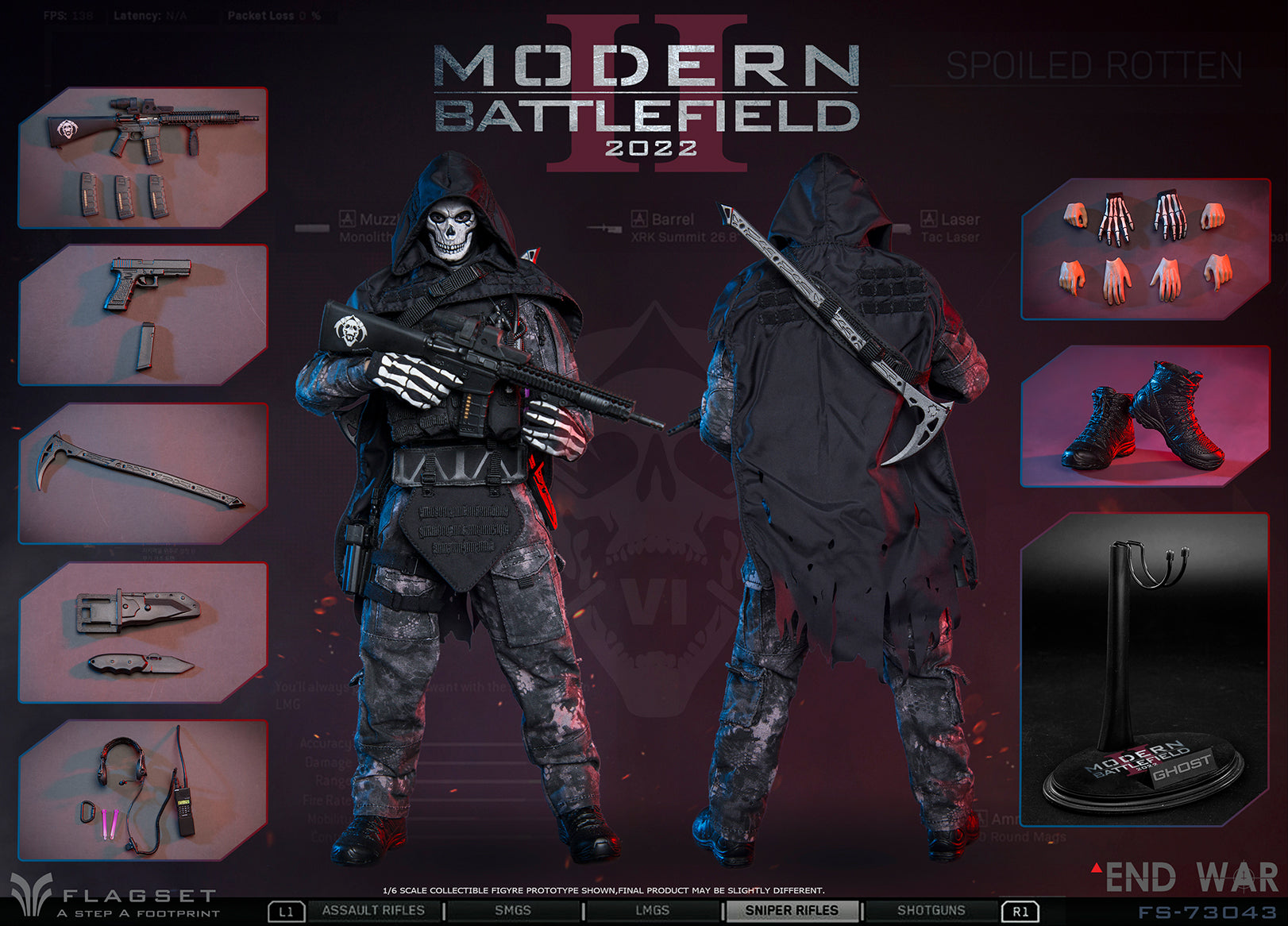 1:6 Modern Battlefield 2022 Endwar Ghost Action Figure