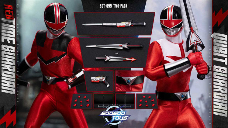 1:6 Time Guardian Red & Qubit Guardian Two Pack Action Figure