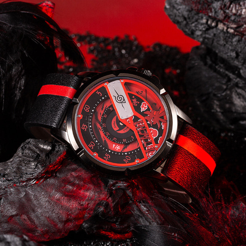 Naruto Shippuden Quartz Leather Band Wristwatch