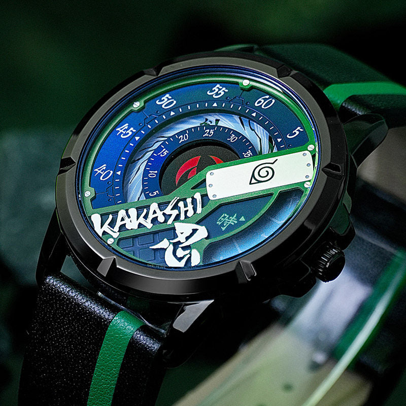 Naruto Shippuden Quartz Leather Band Wristwatch