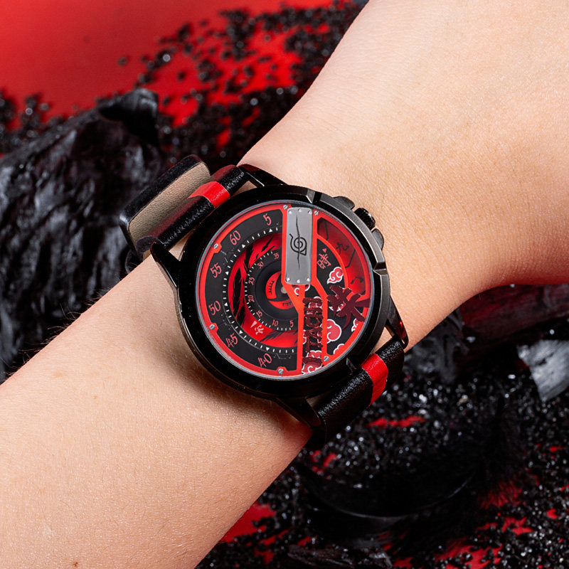 Naruto Shippuden Quartz Leather Band Wristwatch