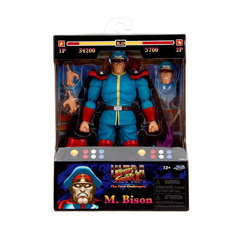 Jada - 1:12 M. Bison Special Blue Color Action Figure - inshobby.com
