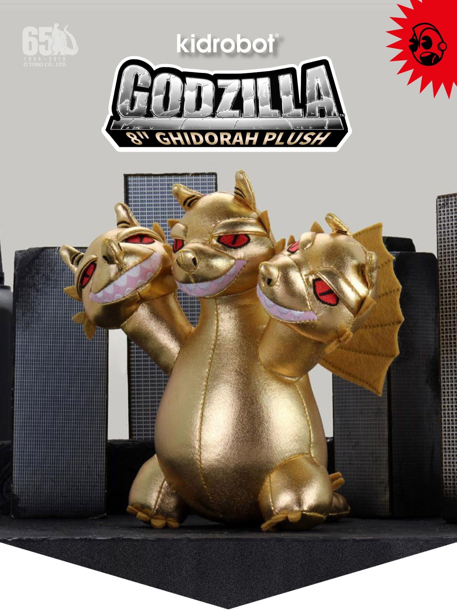 Kidrobot - King Ghidorah Phunny Plush Stuffed Toy - inshobby.com