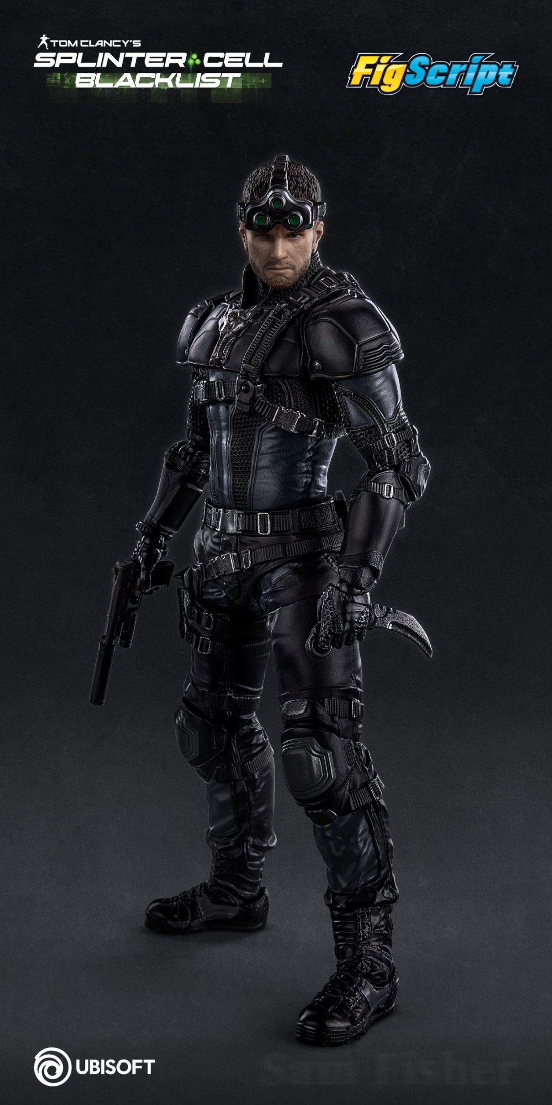 1:12 Sam Fisher FigScript Action Figure