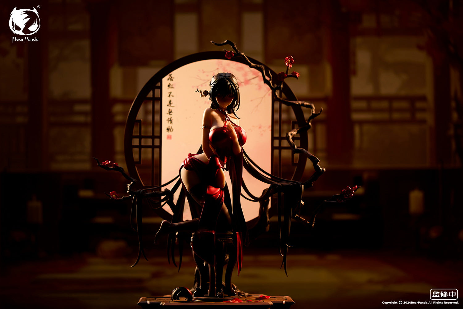 Bear Panda Studio - 1:6 Falling Red Cheongsam Figure Statue - inshobby.com