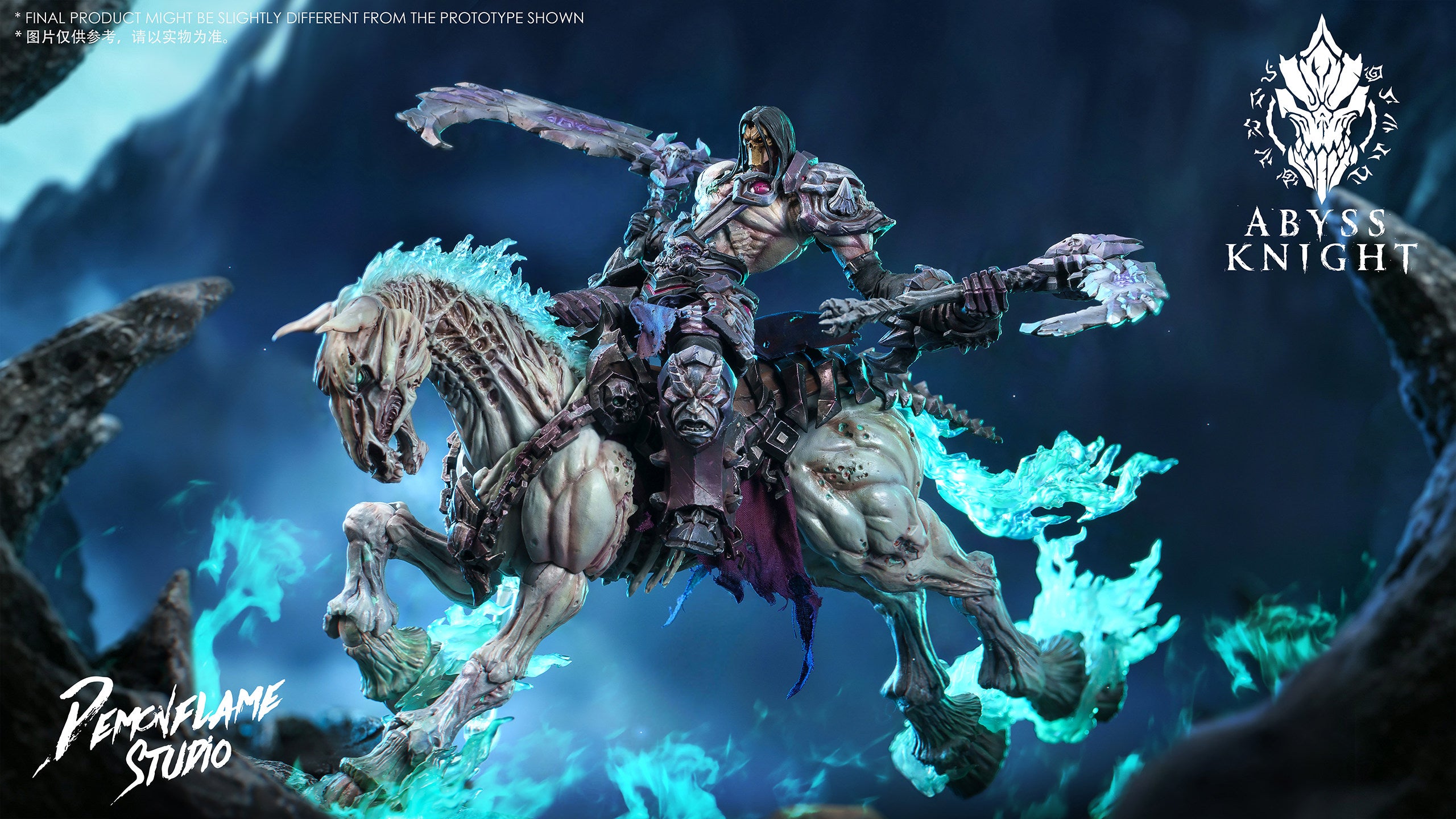 1:12 Abyss Knight & Horse Set Action Figure