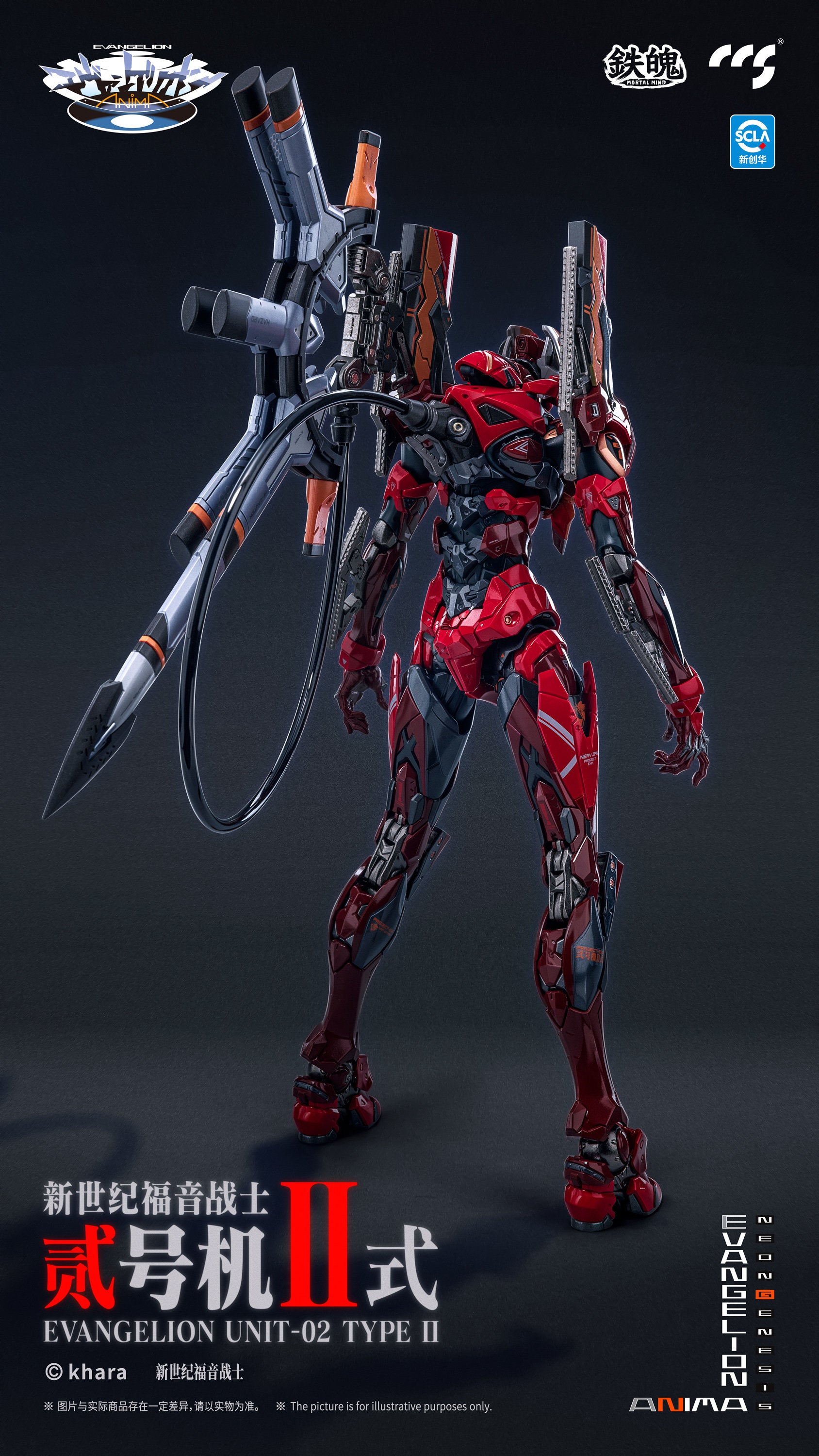 Evangelion EVA Unit-02 Type-II Gokin Action Figure