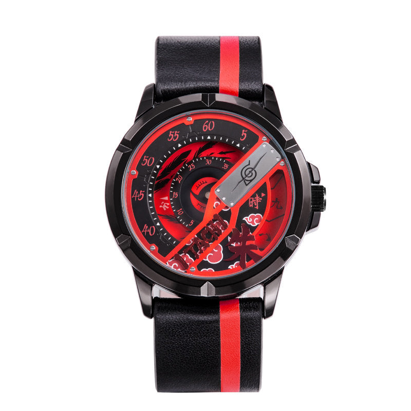 Naruto Shippuden Quartz Leather Band Wristwatch
