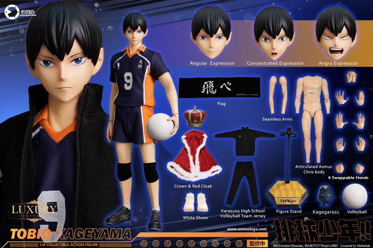 Asmus Toys - 1:6 Tobio Kageyama Action Figure - inshobby.com
