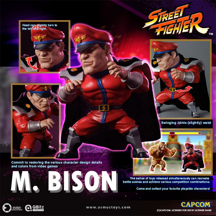 QBitz Street Fighter Series M.Bison Soft Vinyl Action Figure