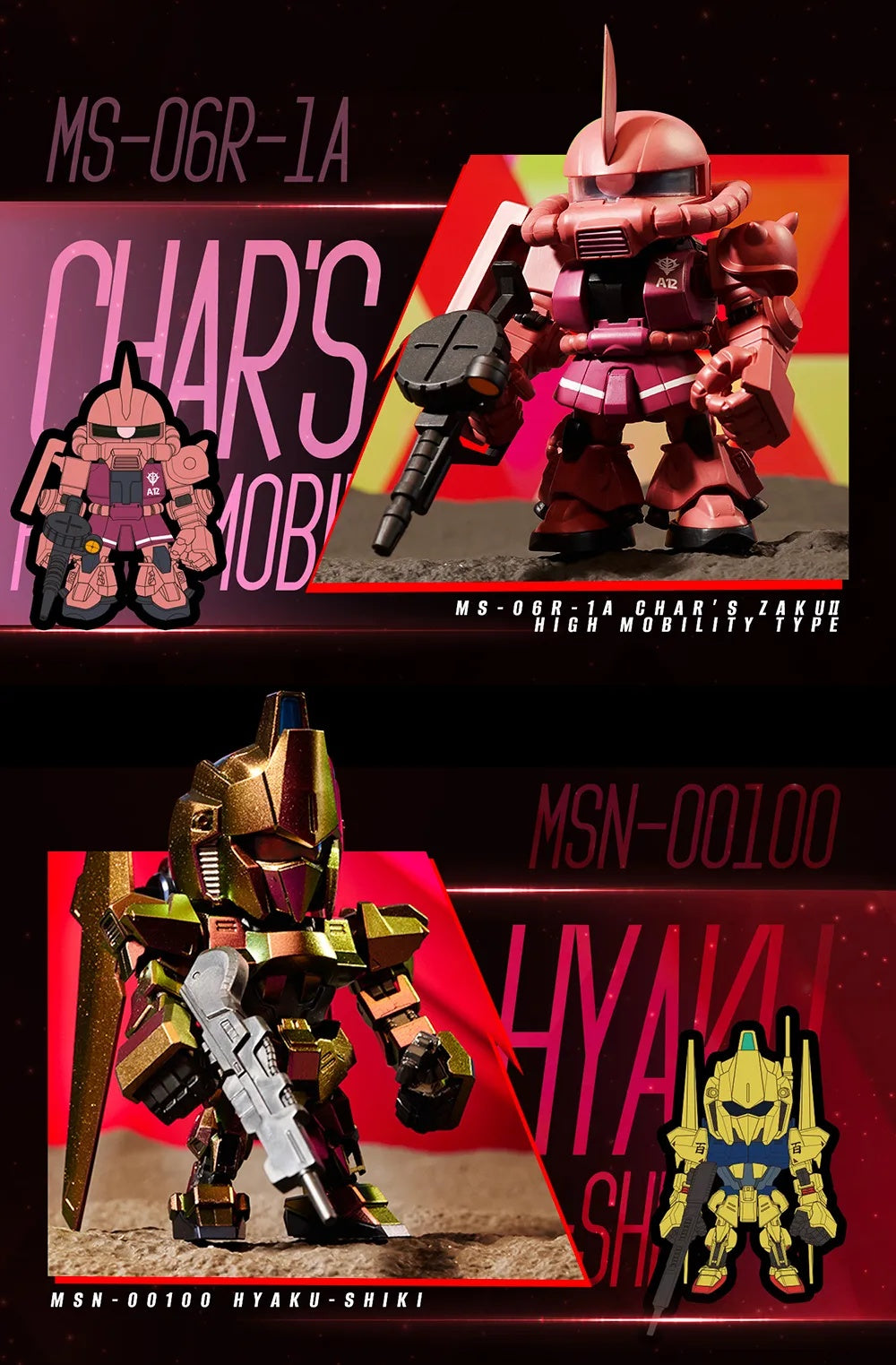Bandai - QMSV Char's Custom Mini Figure - inshobby.com