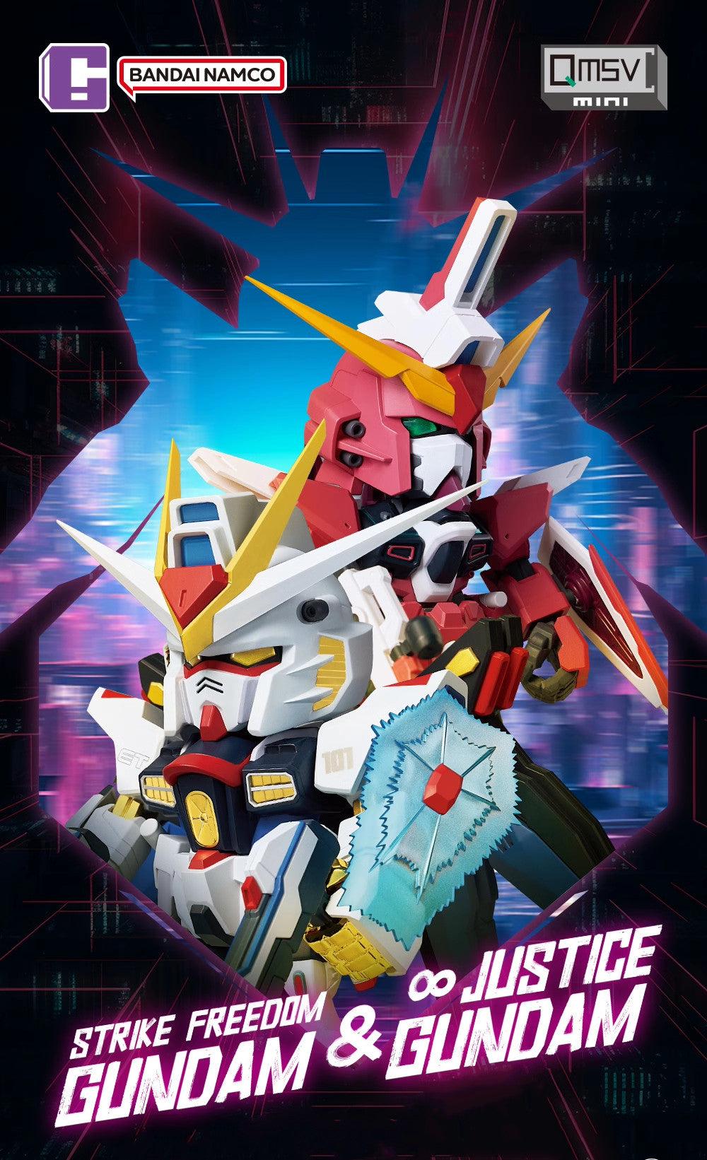 Bandai - QMSV Strike Freedom Gundam & Infinity Justice Gundam Mini Figure - inshobby.com