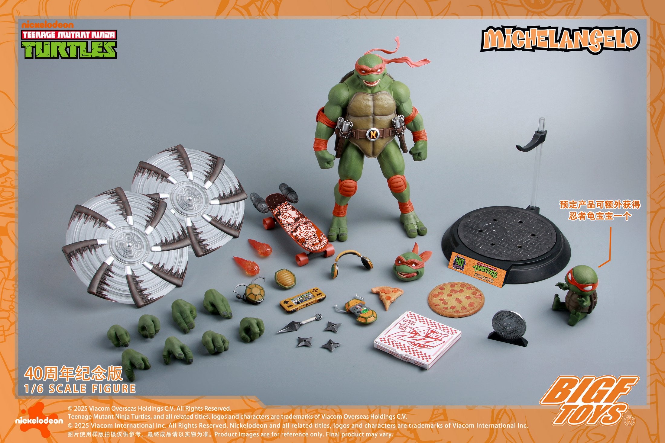 bigf-toys-1-6-michelangelo-40th-anniversary-action-figure-13 - INS Hobby